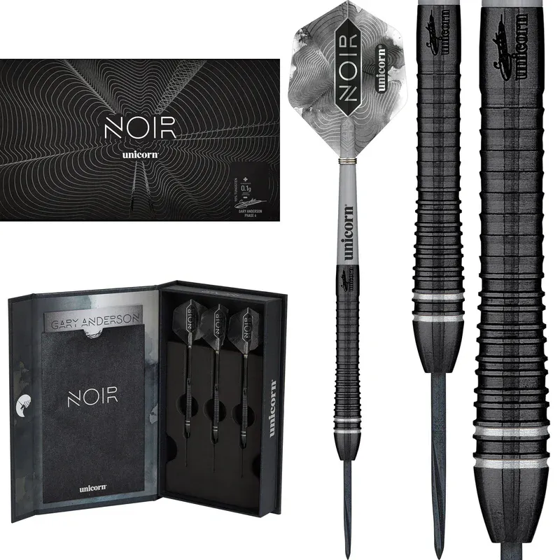 Unicorn Gary Anderson Noir Phase 6 90% 22g Steeltip
